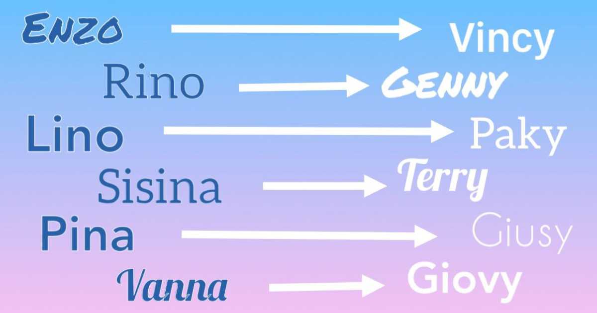 Da Enzo a Vincy, da Pina a Giusy: come e perch� sono cambiati i diminutivi dei nomi italiani